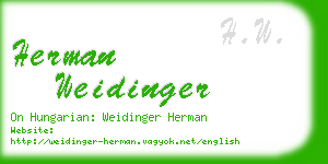herman weidinger business card